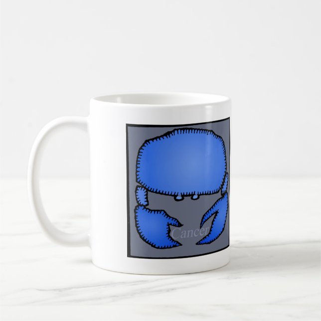 Customizable Zodiac Sign Cancer Personality Mug (Left)