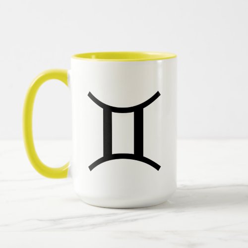 Customizable Zodiac Sign Symbol Gemini Power Color Mug