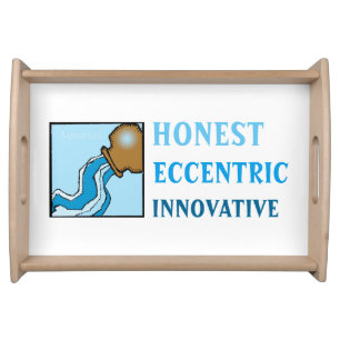 Customizable Zodiac Signs Aquarius serving tray