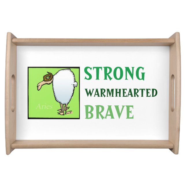 Customizable Zodiac Signs Aries serving Tray (Front)