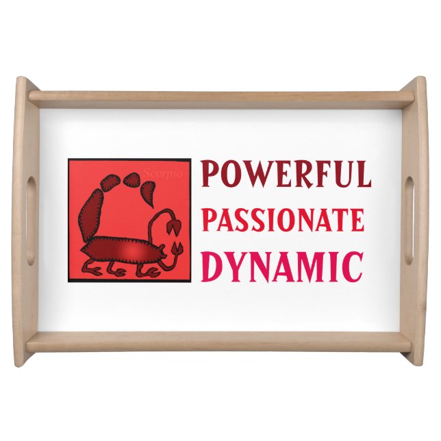 Customizable Zodiac Signs Scorpio serving tray (Front)