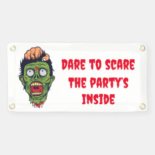 Customizable zombie Halloween themed banner