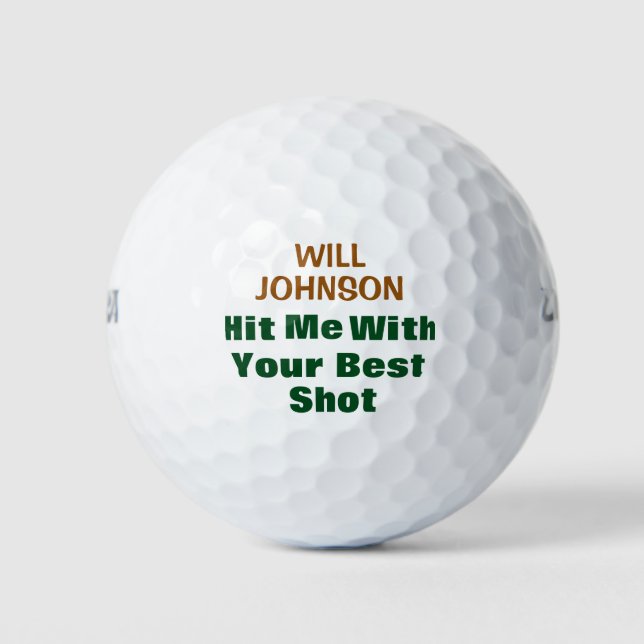 Customization and Personalized Golf Balls You Name (Front)