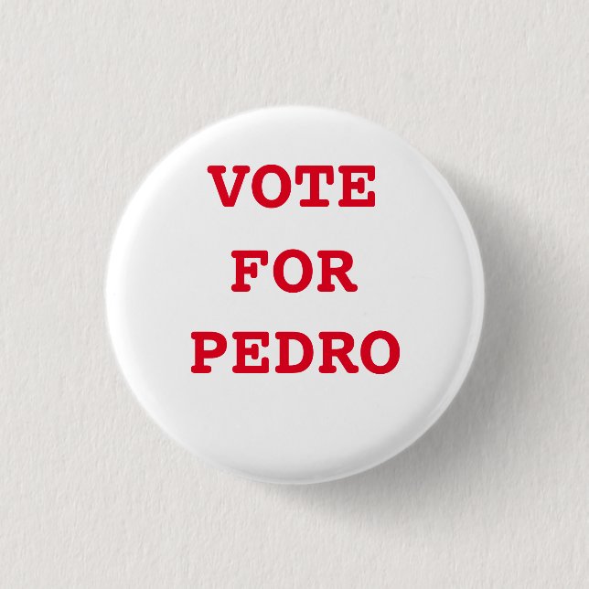 Customization BUTTON Vote For (Name)  (Front)