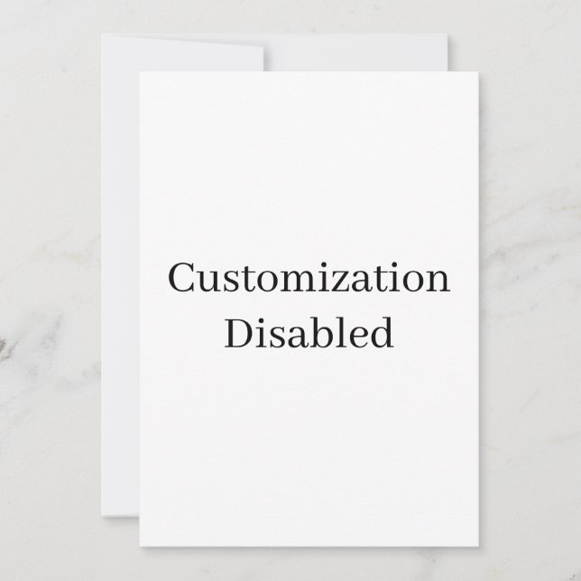 customization disabled invitation (Front)