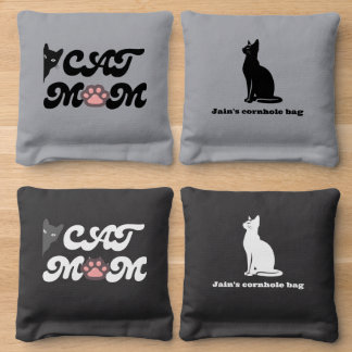 customization- Purrfect Score Cat-Themed  Cornhole Bags