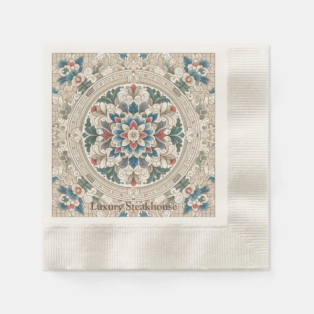 customization-Renaissance Floral Elegance Paper Napkins (Front)