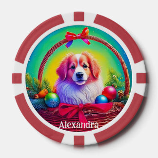 Customize 2026 Cutest Loyal Christmas Dog Poker Chips