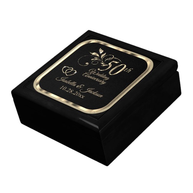 Customize 50th Golden Anniversary  Gift Box (Side)