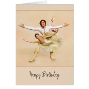 Customize a Beautiful Ballet Pas de Deux Art Cards