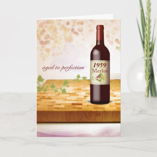 Customize_a_Birth_Year Wine Themed Birthday Card