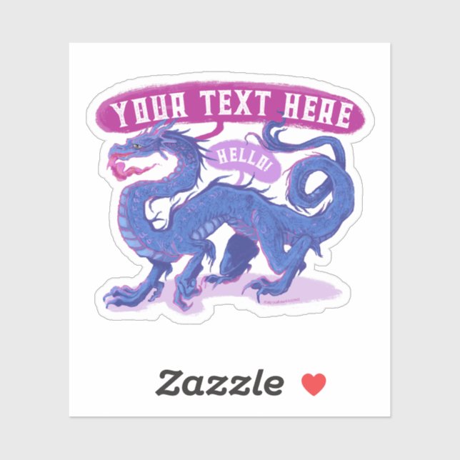 Customize A Dragon Sticker Great Gift (Sheet)