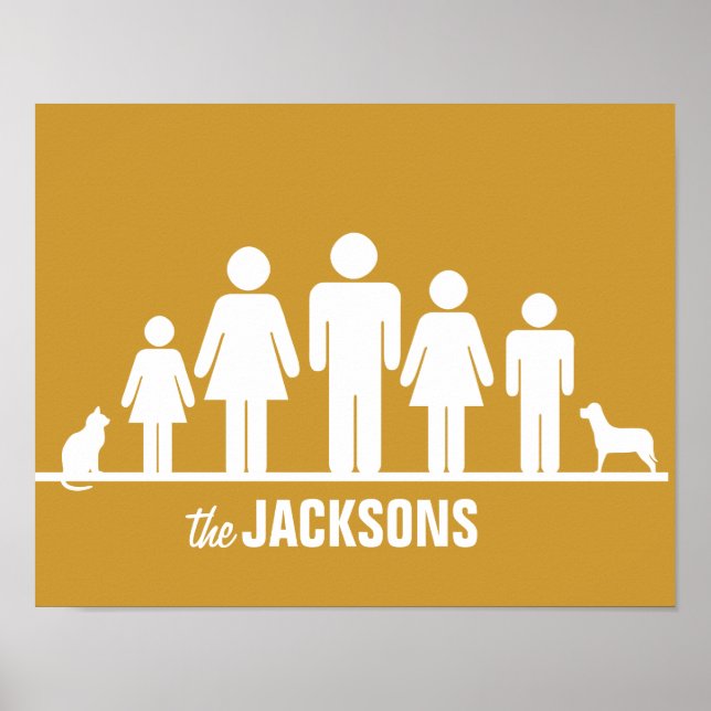 Customize a Family of Five Poster (Front)