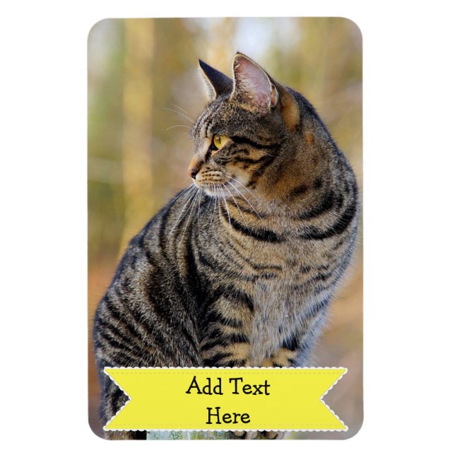 Customize a Family Pet Photo Magnet Add Text (Vertical)