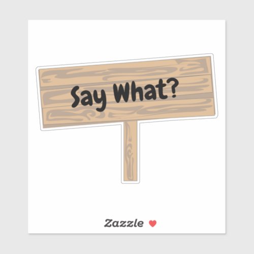 Customize a Fun Cartoon Blank Sign Sticker