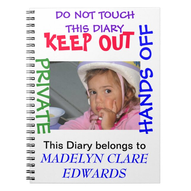 Customize a notebook Diary for your special girl (Front)