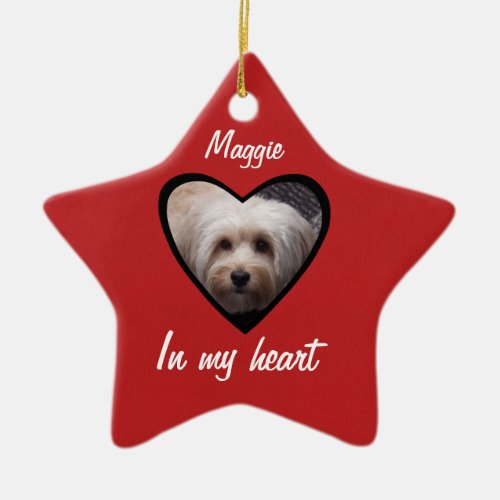 Customize a Pet Dog Tribute  Memorial Ceramic Ornament