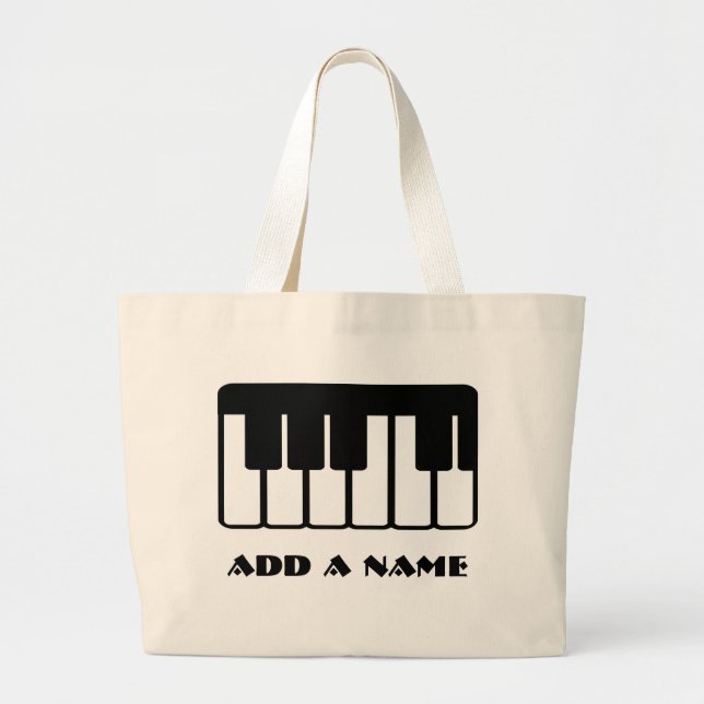 Customize A Piano Music Tote Bag (Front)