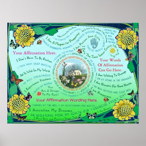 Customize a Sunrise Garden Affirmation Poster