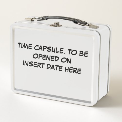 Customize_able time capsule for future metal lunch metal lunch box