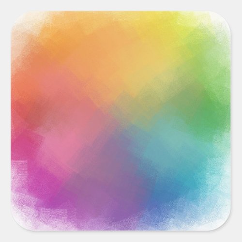 Customize Abstract Blank Colorful Template Square Sticker