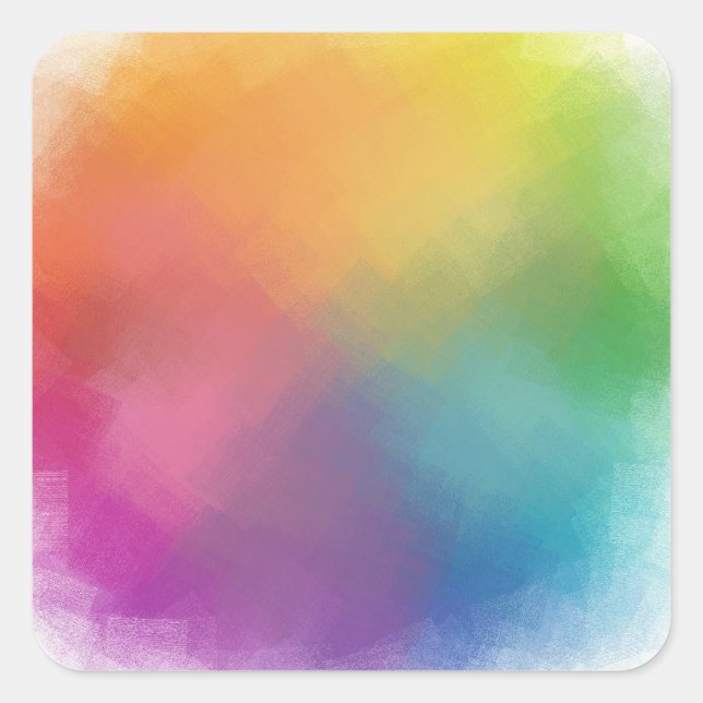 Customize Abstract Blank Colorful Template Square Sticker (Front)
