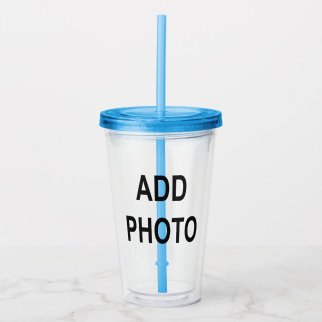 Customize Add Name Photo or Artwork Acrylic Tumbler (Front)