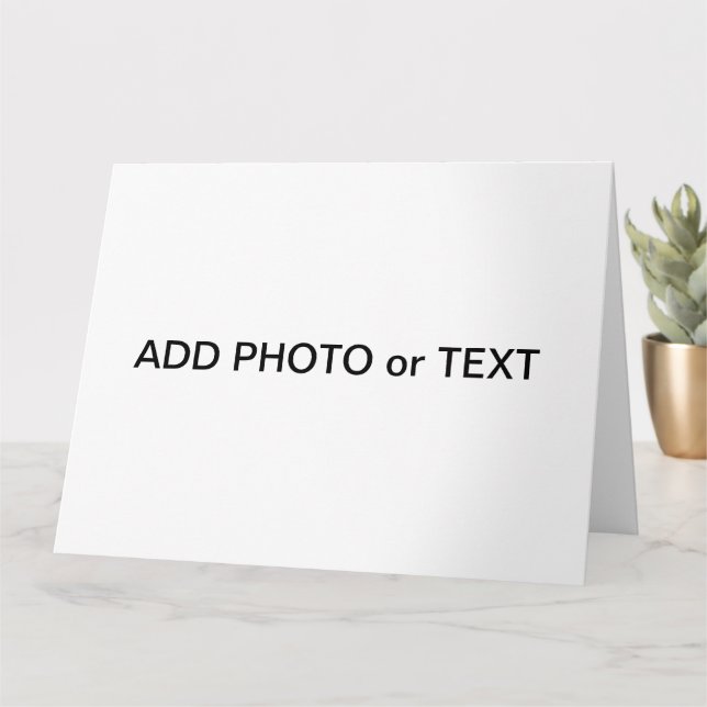 Customize Add Name Photo or Artwork Card (Small Plant)