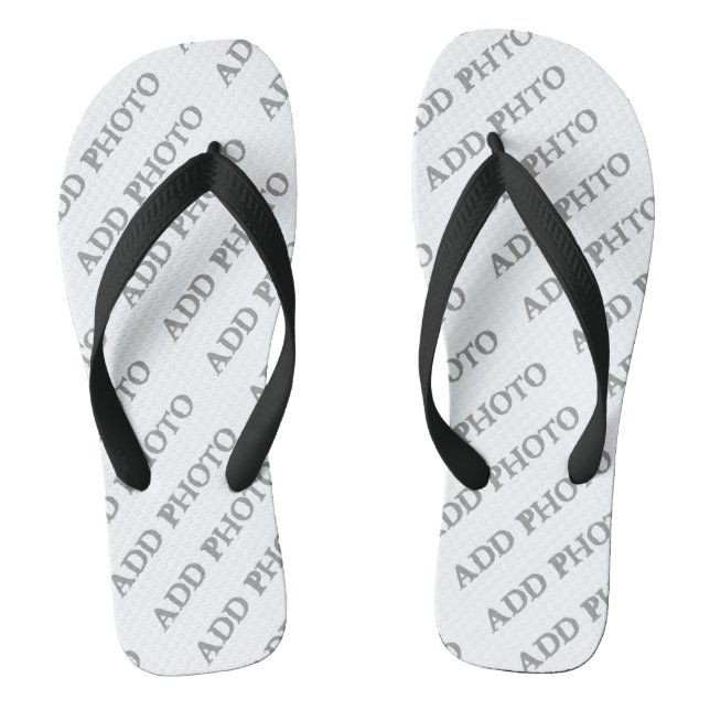 Customize Add Name Photo or Artwork Flip Flops (Footbed)