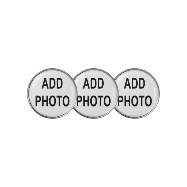 Customize Add Name Photo or Artwork Golf Ball Marker (3 Up)