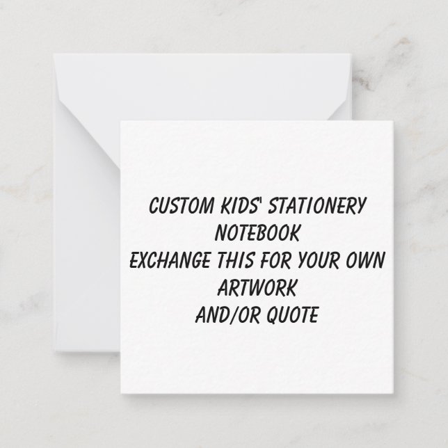 Customize Add Name Photo or Artwork Note Card (Front)