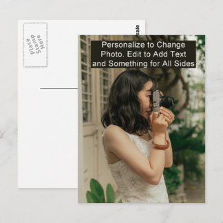 Customize Add Name Photo or Artwork Postcard