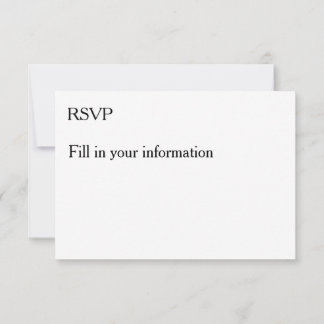 Customize Add Name Photo or Artwork RSVP Card