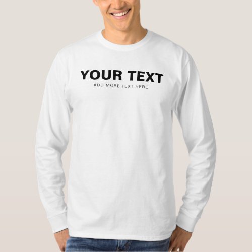 Customize Add Text Name Photo Mens Modern Template T_Shirt