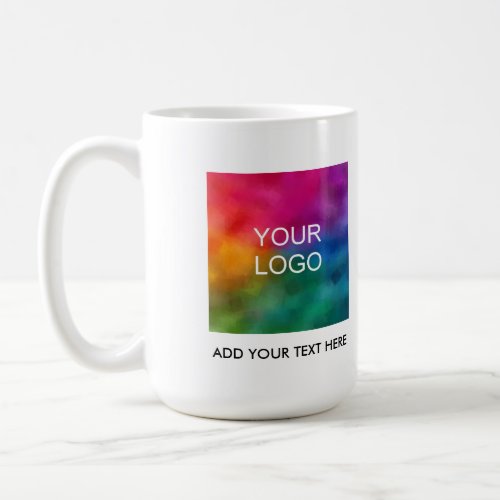 Customize Add Your Business Company Logo Text Name Coffee Mug