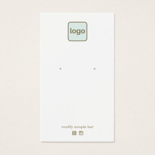 Customize  Add Your Logo Earring Display Card