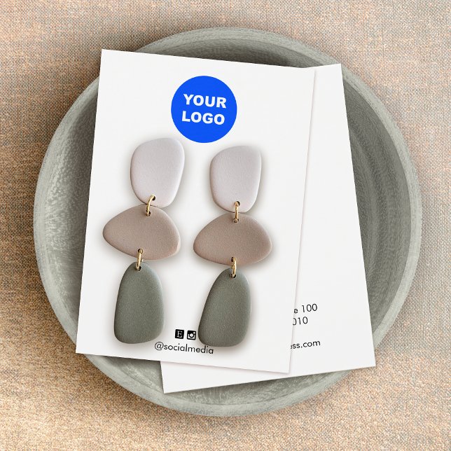Customize  Add Your Logo Earring Display Card (Creator Uploaded)