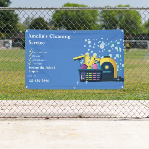 Customize Affordable Home Cleaning Fence Banner