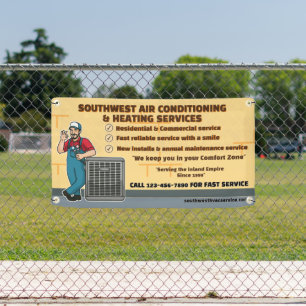 Customize Air Conditioning Heating HVAC Shop Banner