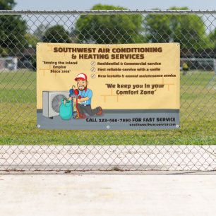 Customize Air Conditioning Heating HVAC Shop Banner