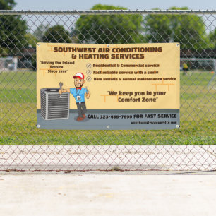 Customize Air Conditioning Heating HVAC Shop Banner