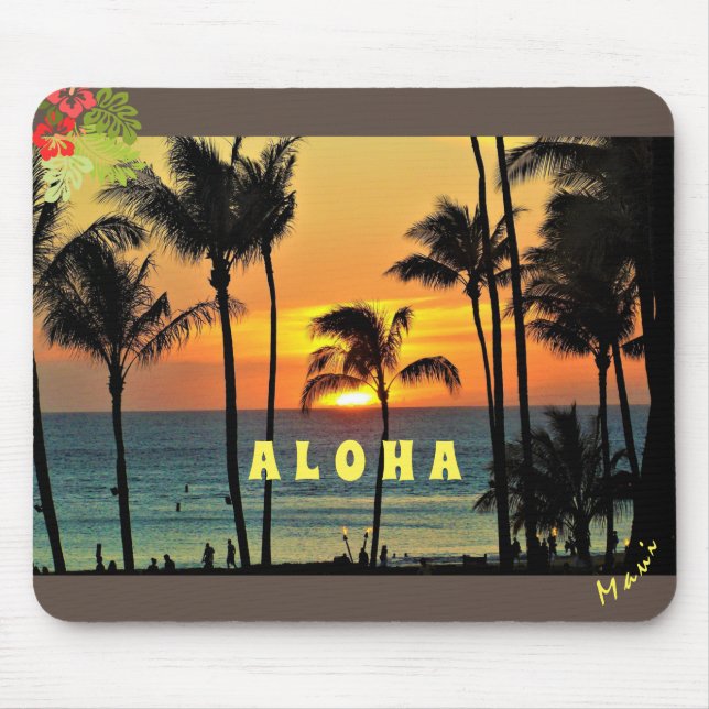 Customize Aloha - Maui Mouse Pad (Front)