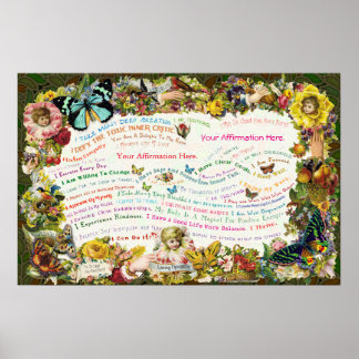 Customize an Antique Affirmation Poster