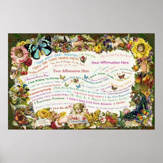 Customize an Antique Affirmation Poster (Front)