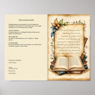 Customize and Download Church Bulletin Poster