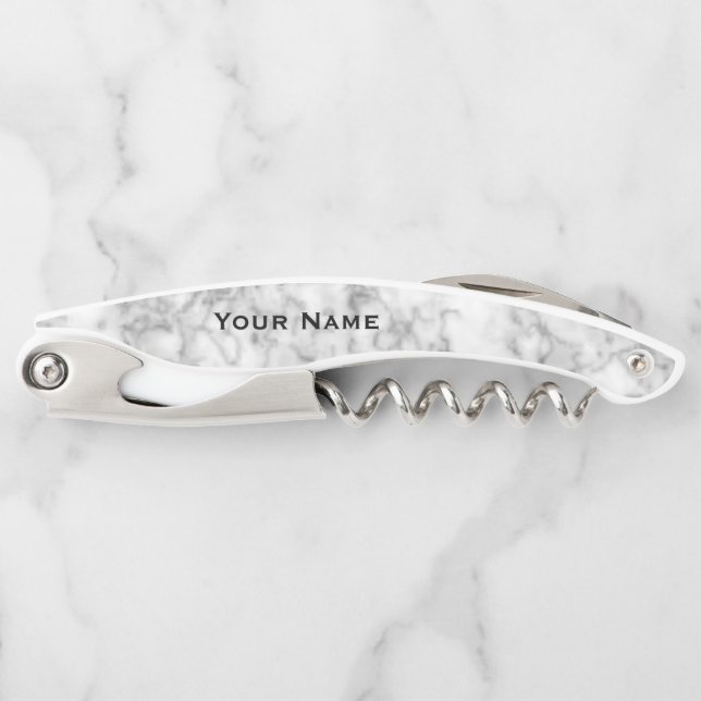 Customize and Personalize, Marble Look Waiter's Corkscrew (Front)