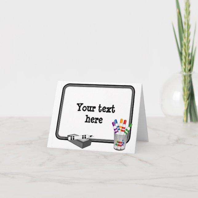 Customize and Send Smiles Mini Whiteboard  Card (Front)