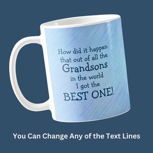 Customize ANY Text - Gift for Grandson Coffee Mug (Creator Uploaded)