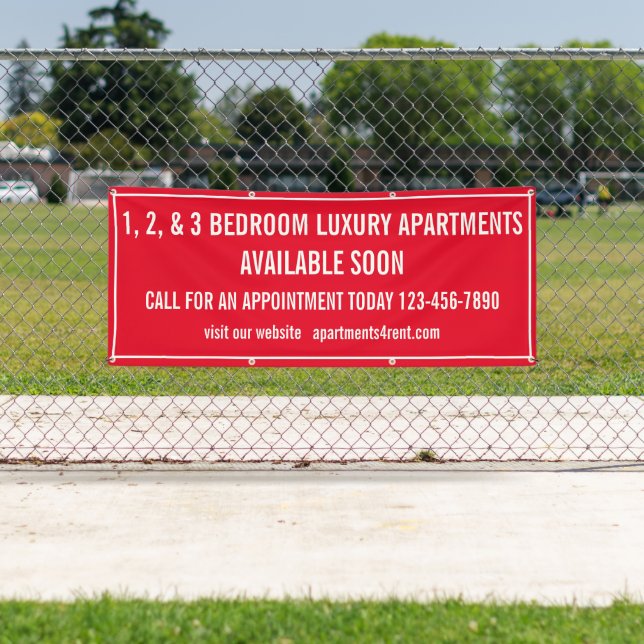 Customize Apartments For Rent Multi Colored Small Banner (Insitu)