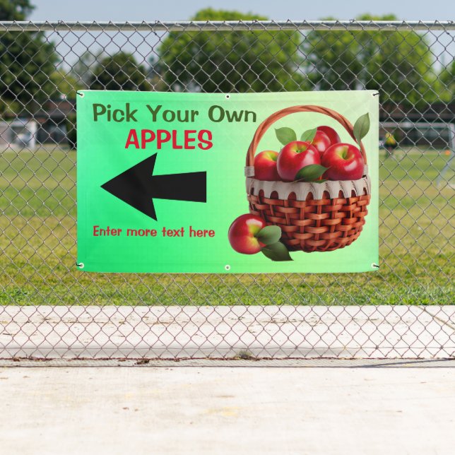 Customize Apples For Sale Pick Your Own  Banner (Insitu)